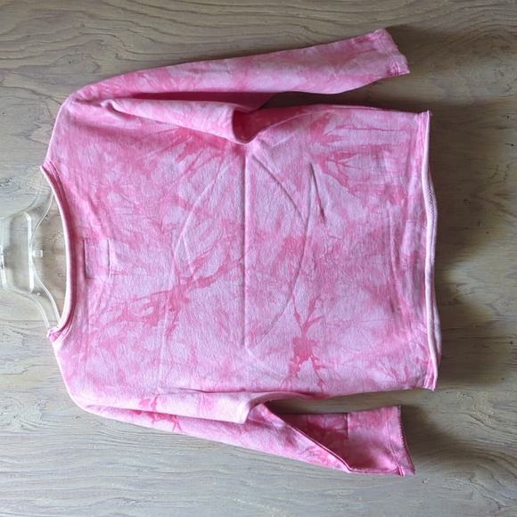 NWT Appaman Girl's Peanuts Long Sleeves Pink Tie Dye Sweatshirt Kids Size: 8 & 6 - Picture 2 of 7
